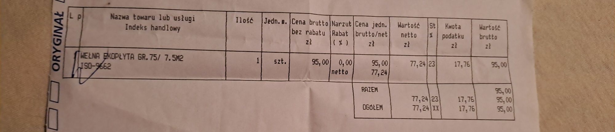 Wełna izolacja 7.5 cm 5.5 metra knaufinsulation