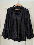 Bluzka elegancka czarna cekiny rozm xxxl 48 50