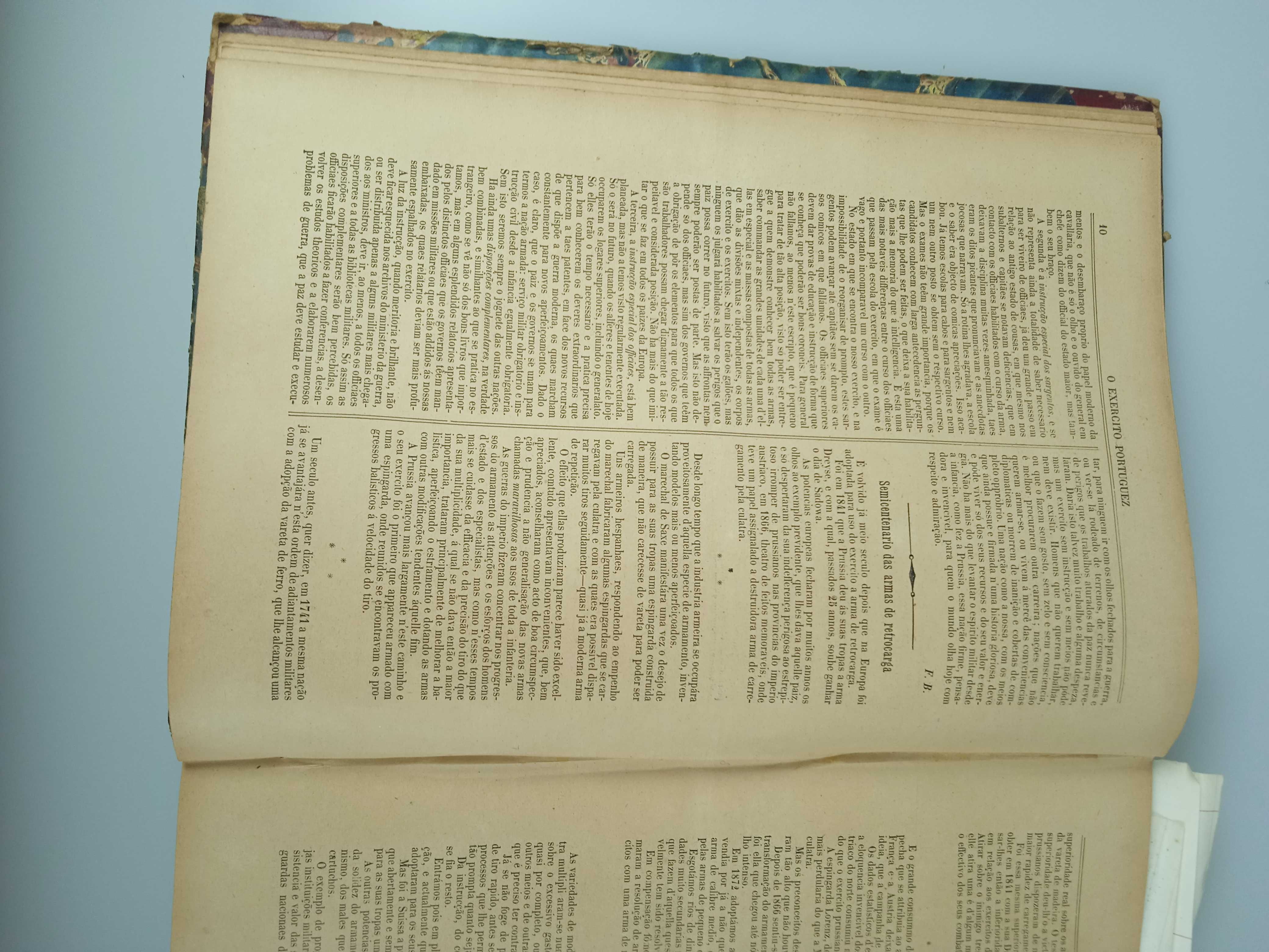 O Exército Português - 1892 (periódico militar encadernado)