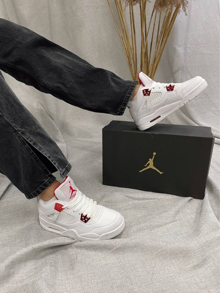 Buty Nike air Jordan 4 Retro Metallic Red 40-45 meskie trampki nowe