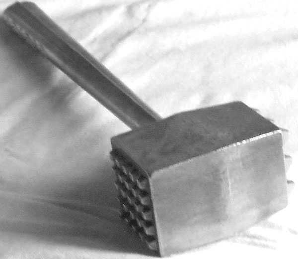 Solidny Aluminiowy Dwustronny Tłuczek do Mięsa Radziecki Metalowy ZSRR