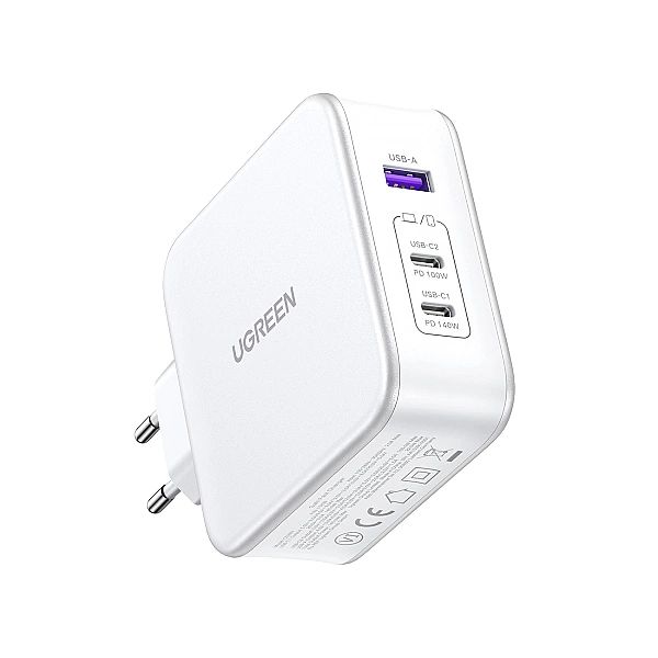 Ładowarka sieciowa GaN Ugreen Nexode CD289 USB-A/2xUSB-C 140W + kabel