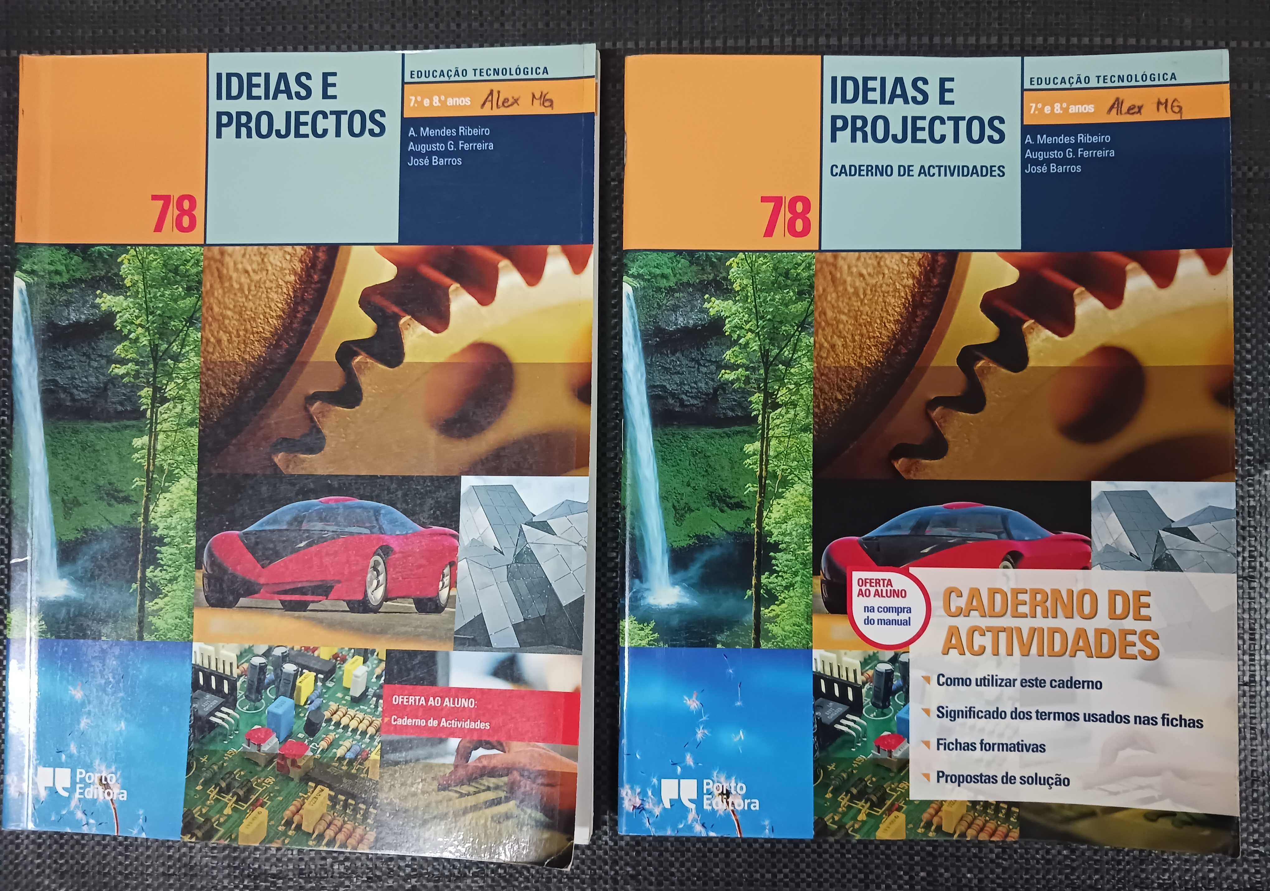 Manual e Caderno de Atividades "Ideias e Projetos" 7º e 8º Anos