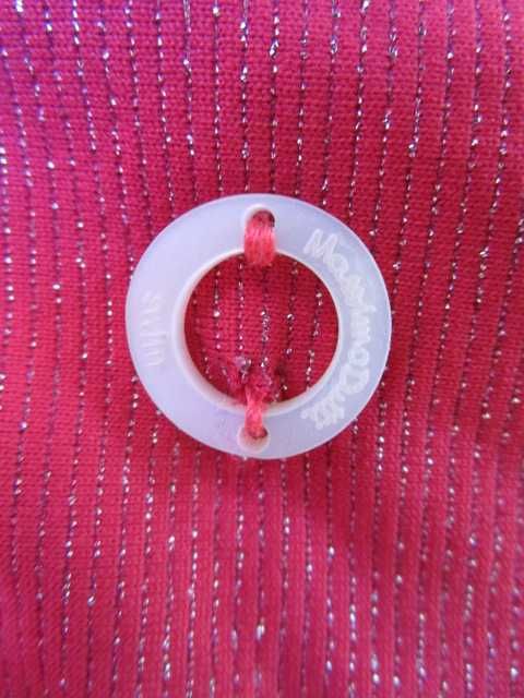 Fato de Banho Brilhante com folho, cor vermelho, Massimo Dutti