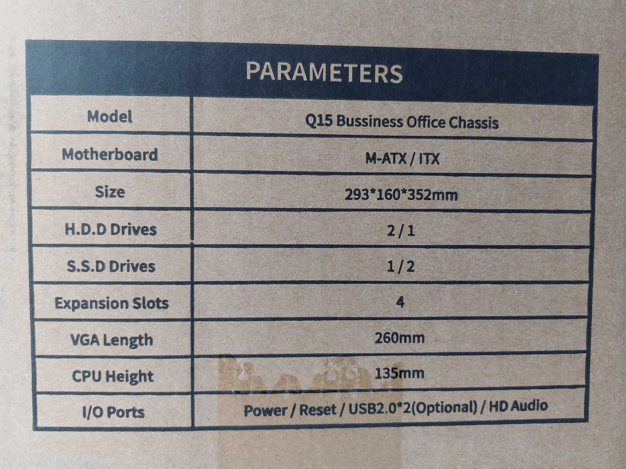 Obudowa komputera M-ATX DarkFlash Q15 z zasilaczem i wentylatorem