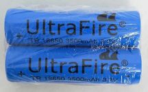 Аккумулятор высокоток. цена за 2 штуки 18650 3.7 V 3500 mAh UltraFire