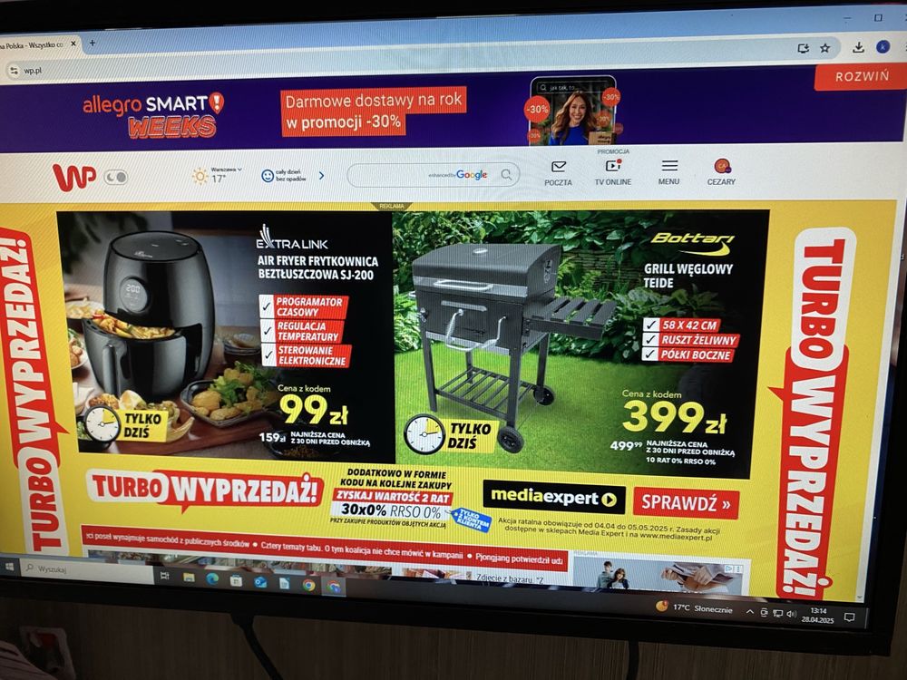 Monitor przemysłowy o wymiarach 50x32