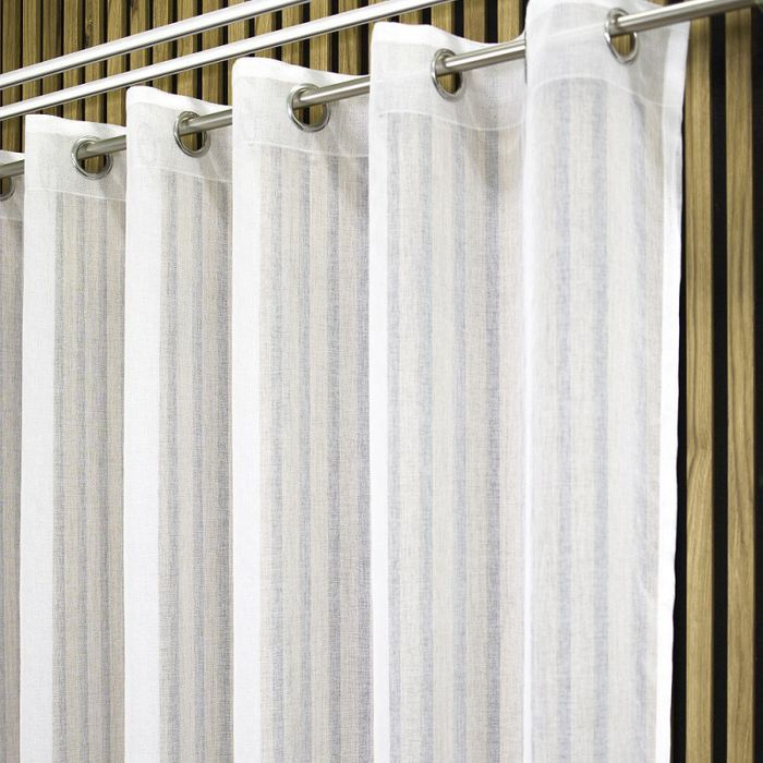 Firanka batyst gotowa na przelotkach z ołowianką 300x230 cm biała