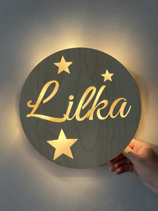 Lampka nocna LED z imieniem na baterie  30cm