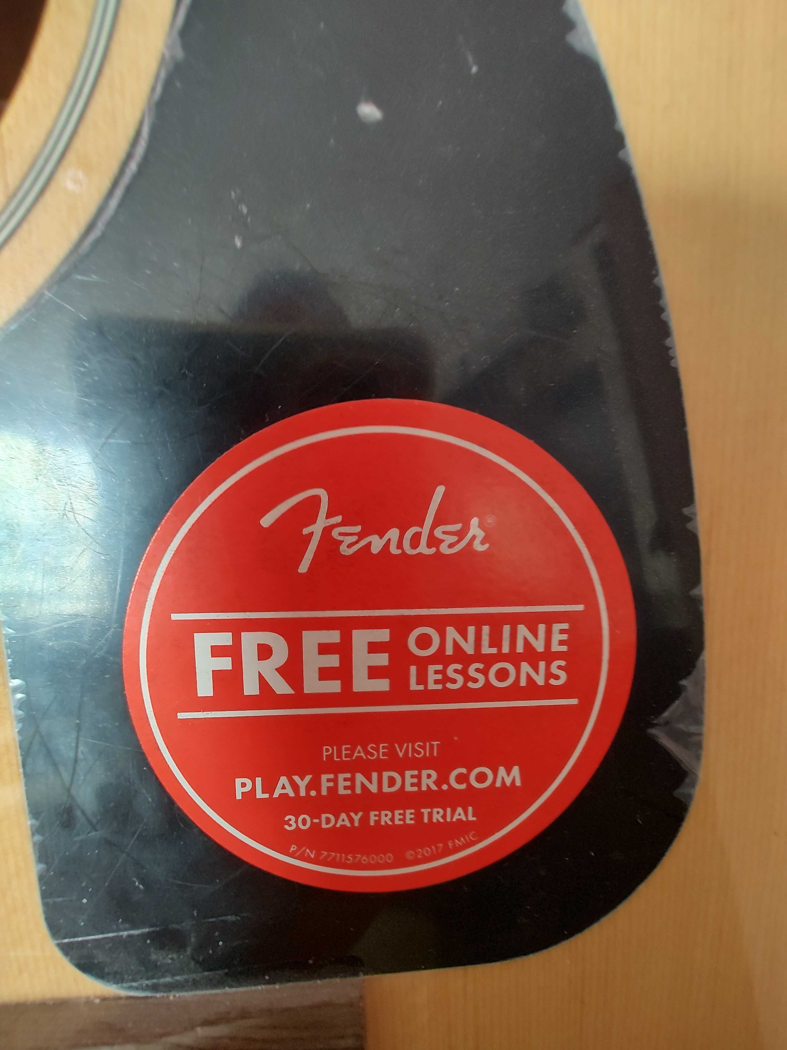 Gitara akustyczna Fender (nowa) z futerałem.
