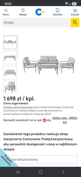 Komplet ogrodowy