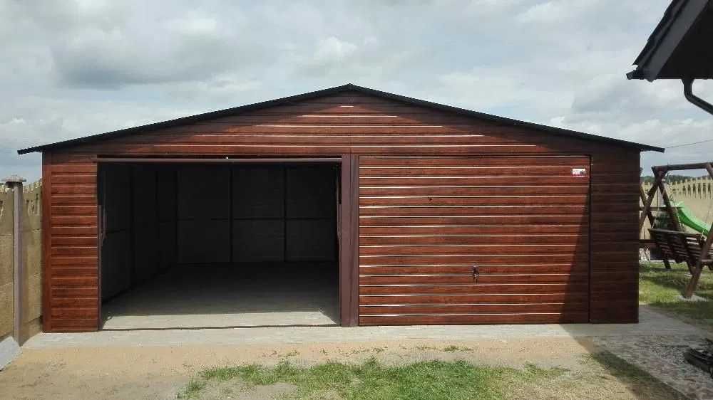 Garaż blaszany 7x6, drewnopodobny, garaże na wymiar 4x6,6x5,6x6,3x5,