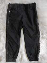 Штаны, джинсы, джоггеры, девочка,3 года, 98 см, Lindex, черные, паетк