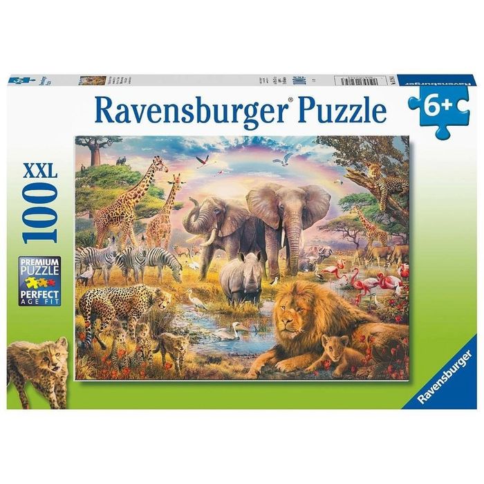 Puzzle XXL 100 Dzikie zwierzęta pudełko,232x338 mm