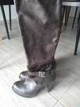 Buty kozaki damskie Kazar brązowe wysokie 37