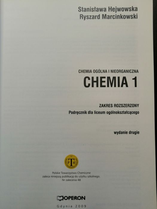 Chemia cz. 1 Operon Poziom Rozszerzony