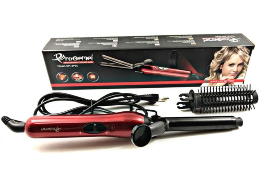 Плойка для волосся GEMEI GM-2906 Curly Professional 30 Вт із затискаче