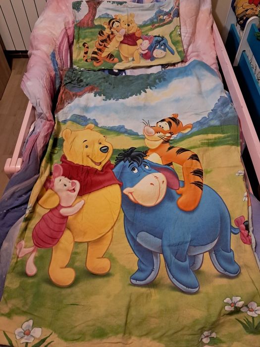 Łóżeczko bujak + materac, posciel, koldra, poduszka