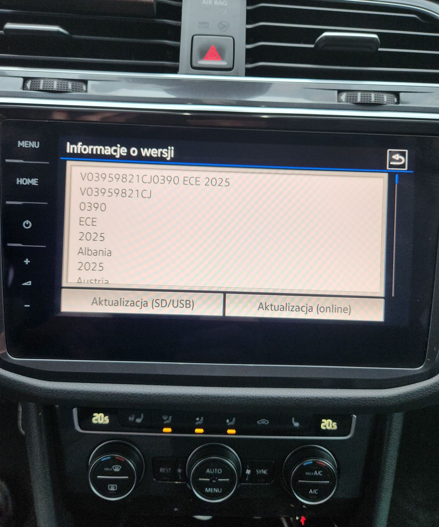 Karta nawigacji VW Skoda Seat  2025 najnowsza wersja (V20) full Europa