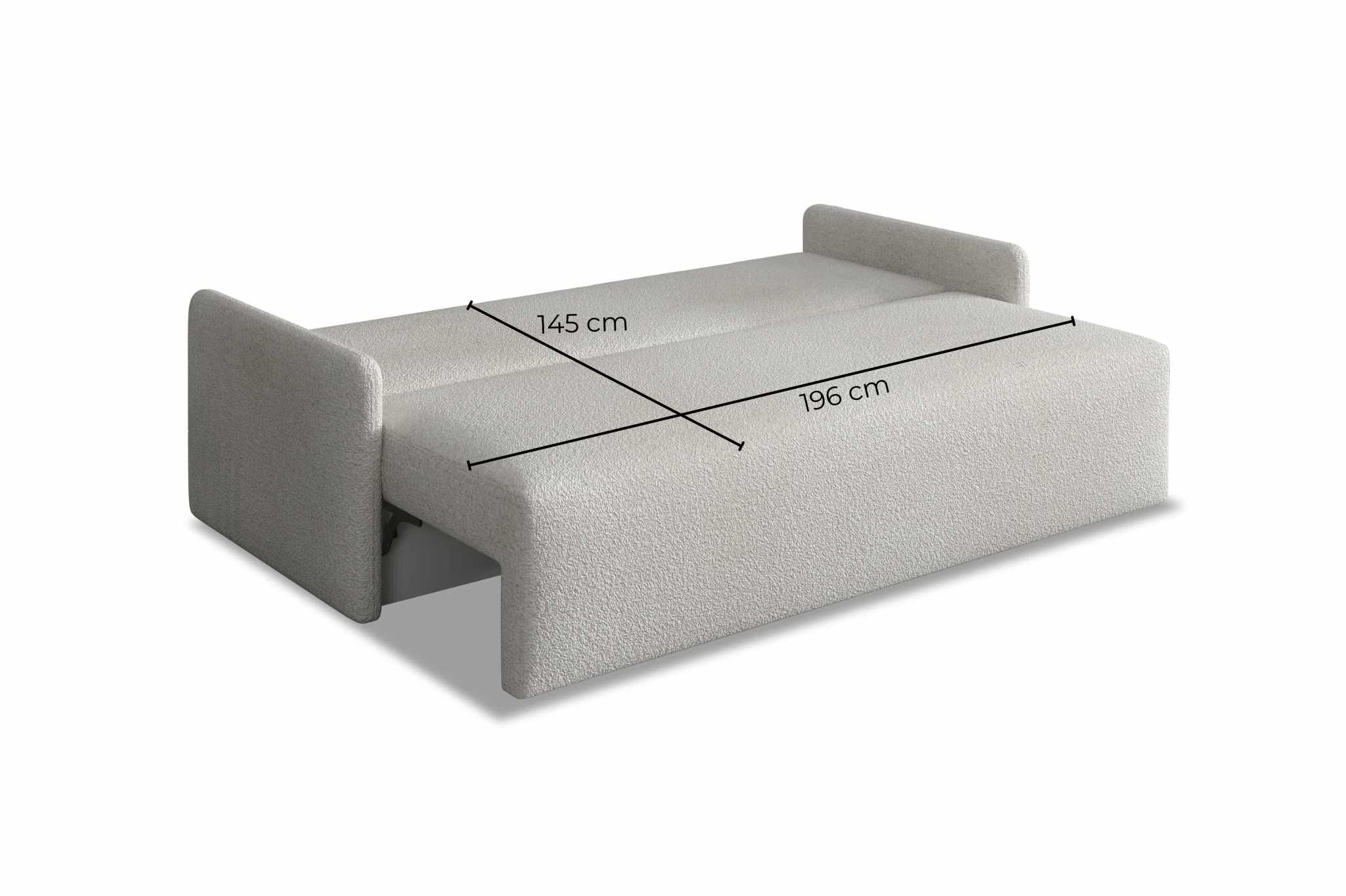 Kanapa Flavio. Sofa, wersalka. Sprężyny bonell, tkanina boucle baranek