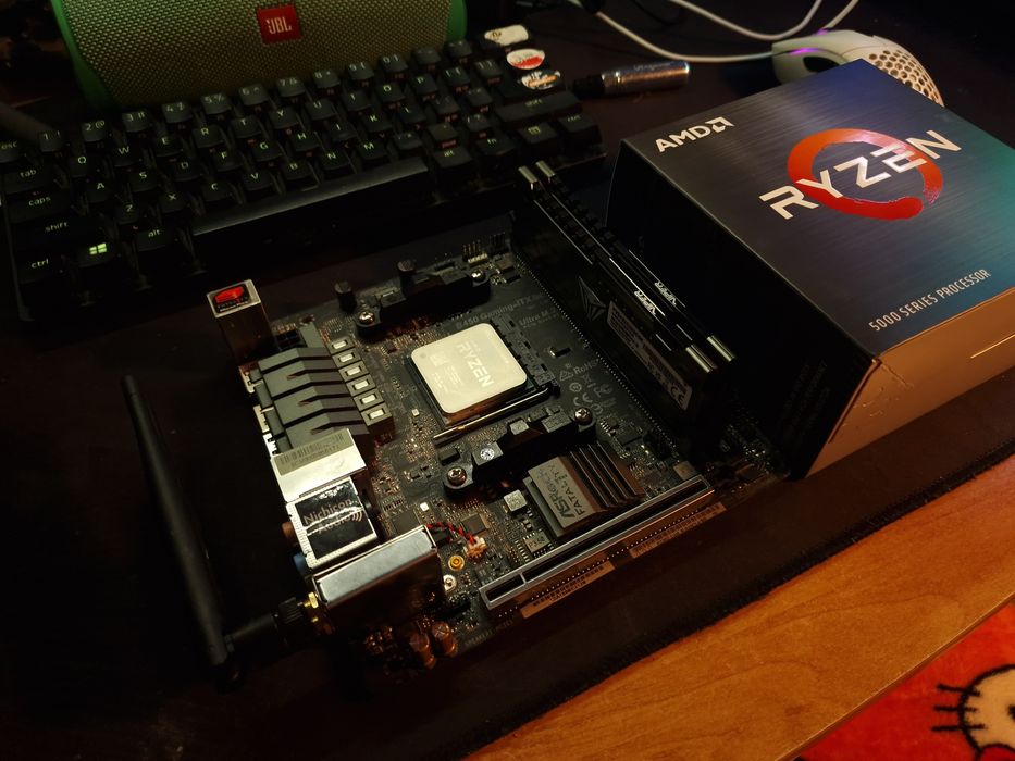 Zestaw Mini ITX, SFF, Ryzen 5 5600X, B450i, 32GB DDR4. Wysyłka.