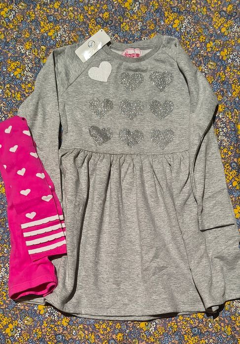 Sukienka dresowa Young style, Ergee legginsy roz. 134-140