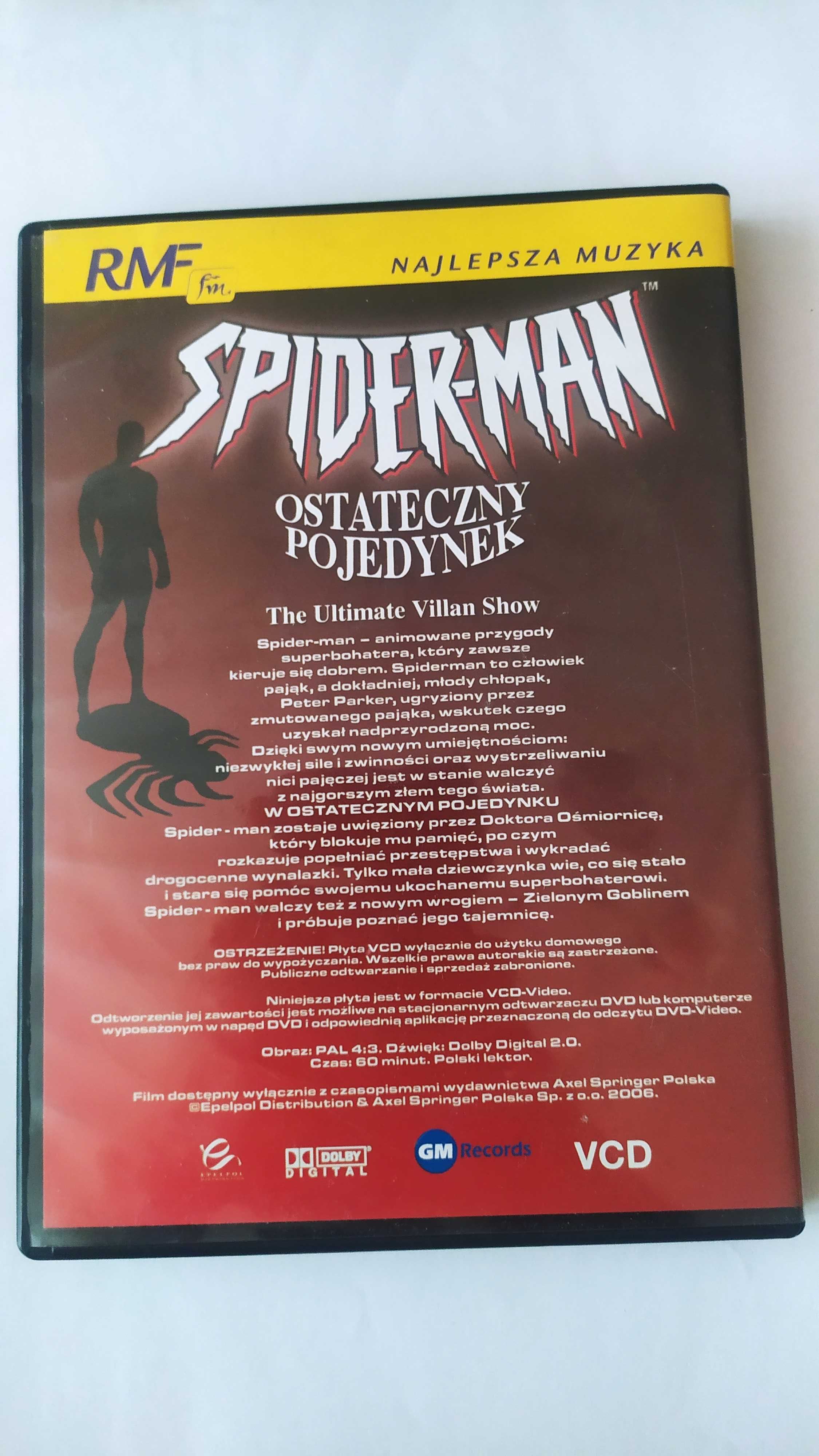 Spider-Man ostateczny pojedynek płyta VCD rmf