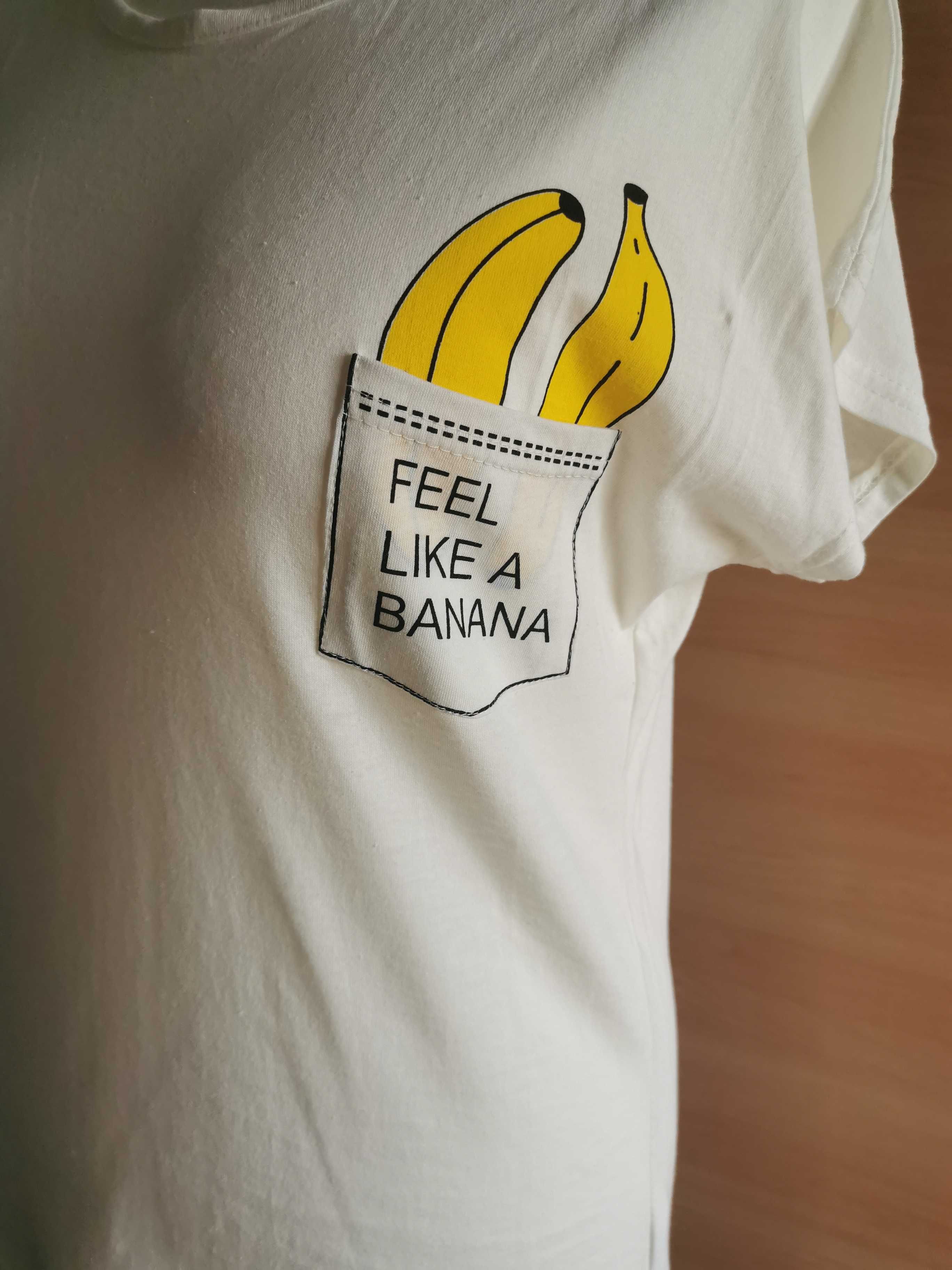 Bluzka banan kieszonka