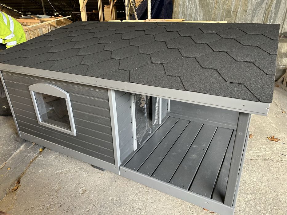 Велика утеплена буда для великих порід собак будка псам песикам собаці