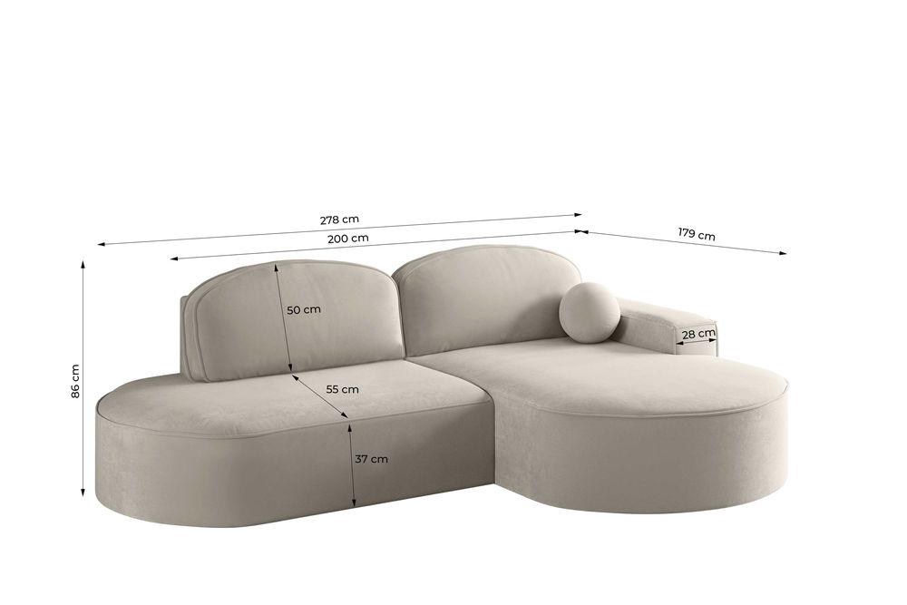 Narożnik z funkcja spania Parma pro Piłka Prawa dostawa gratis