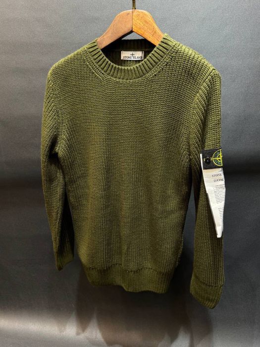 Stone Светр чоловічий брендовий,вʼязаний чорний/оливка S,M,L,XL,2XL 3X