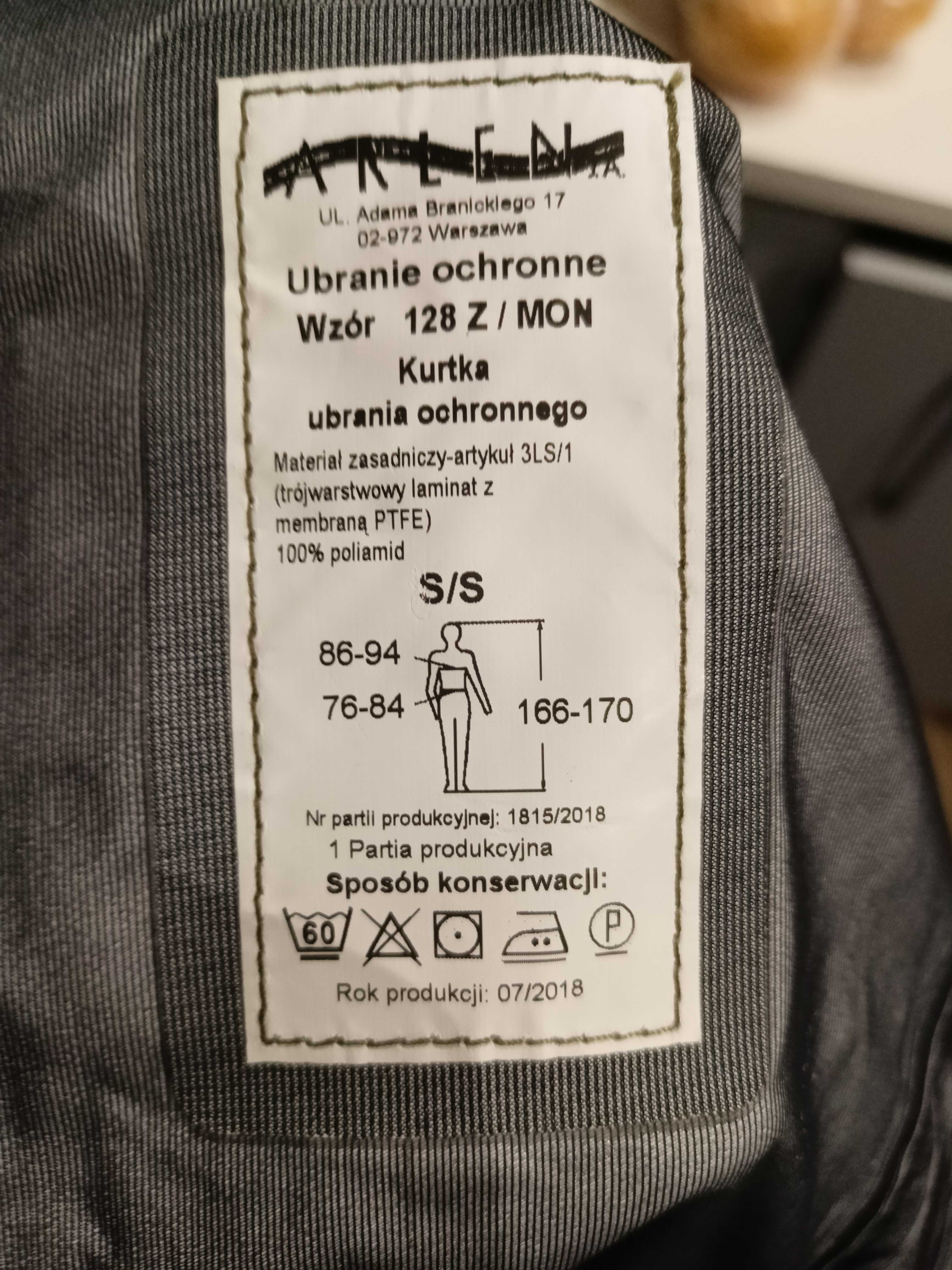 Kurtka ubranie ochronne wzór 128Z/MON goreteks gore-tex rozmiar S/S