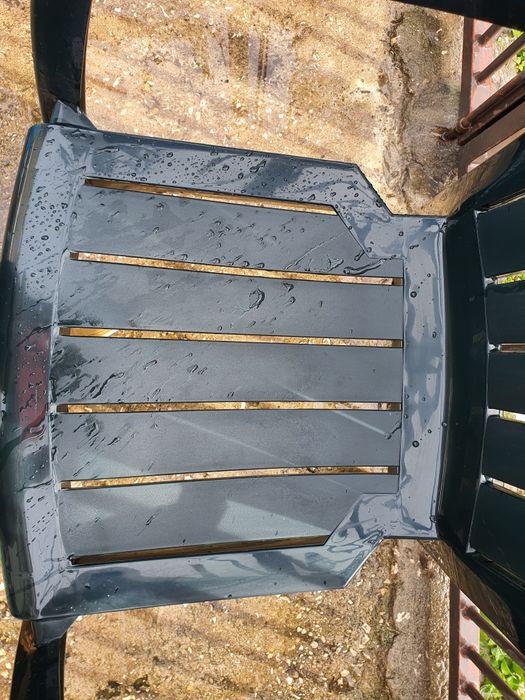 9 cadeiras de jardim verdes plástico c/novas