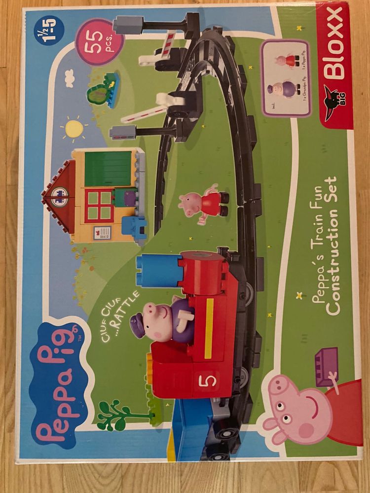 Świnka Peppa Pociąg Elektryczny Klocki Tory