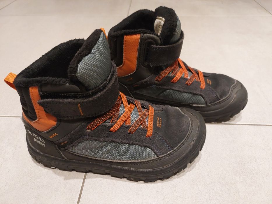 Buty zimowe turystyczne dla dzieci Quechua SH500 Warm wodoodporne r.32