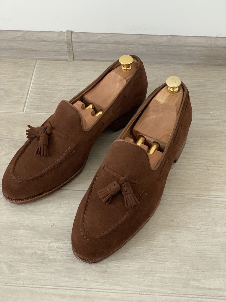 Мужские замшевые коричневые туфли лоферы Meermin Goodyear 8,5 42 28