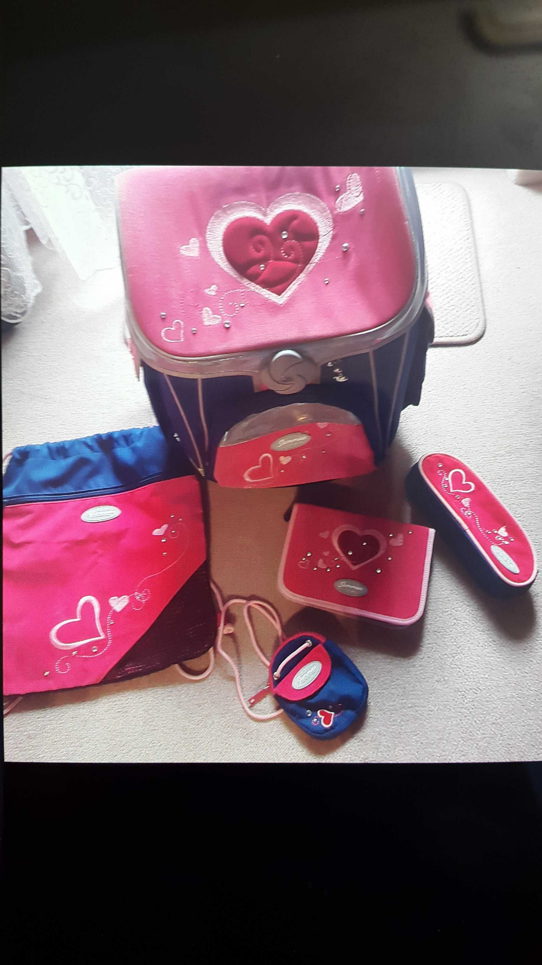 Рюкзак шкільний, для дівчинки, ортопедичний, гаманець, пенал, сумка.