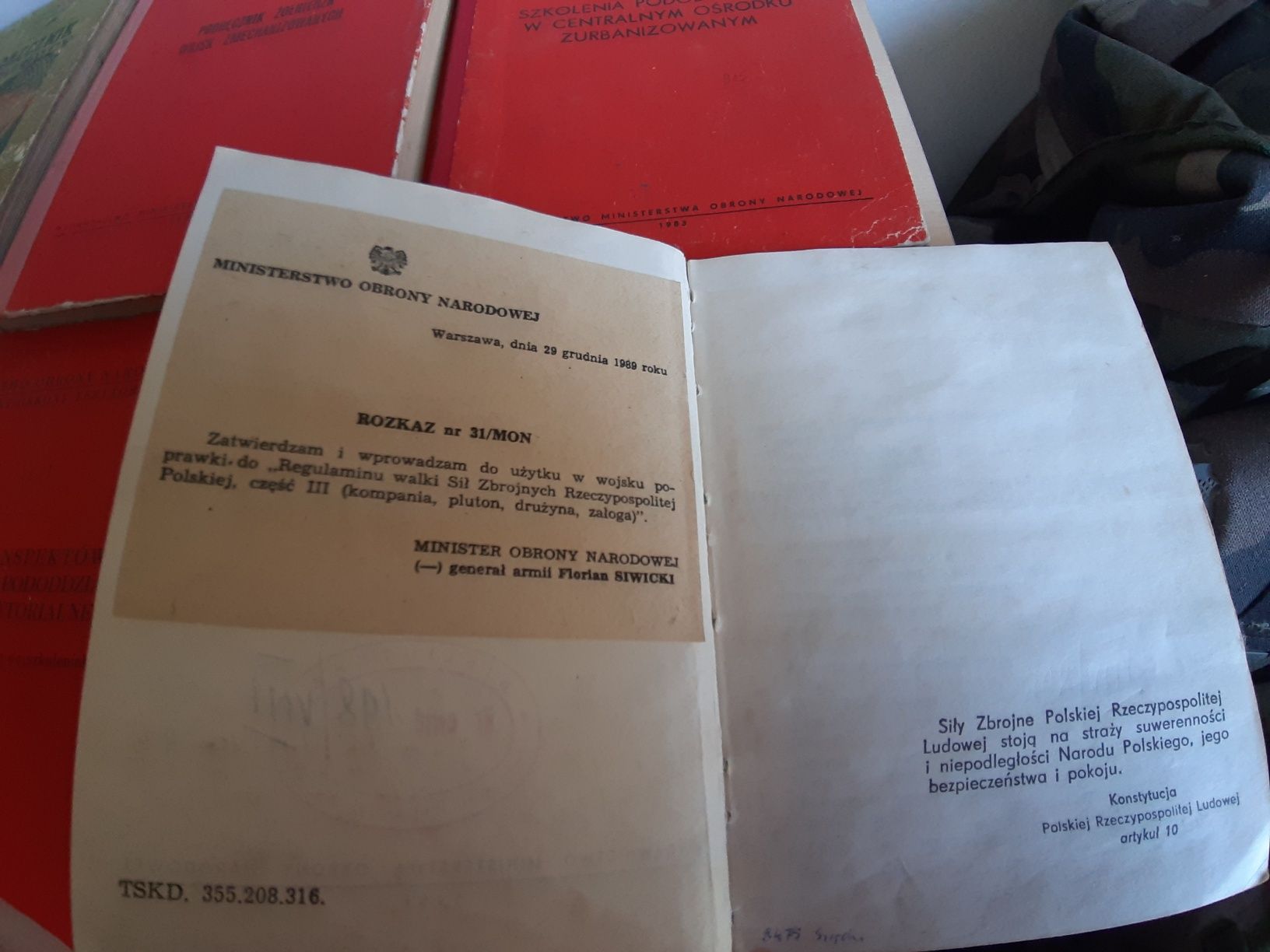 podręczniki i instrukcje Wojskowe PRL, Szeregowego, Drużyny, Plutonu