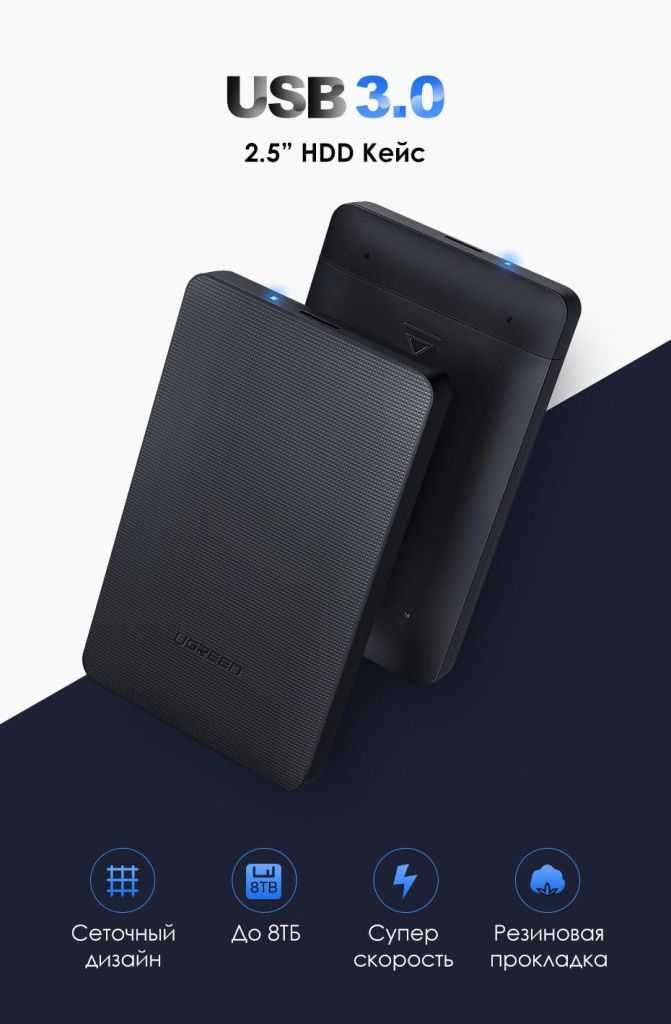 UGREEN CM135 - внешний бокc 2.5" HDD SATA