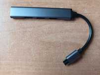 HUB, rozdzielacz USB-c na 4xUSB - z aluminium + pasywny