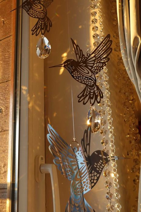 Łapacz Snów Słońca Zawieszka do Okna Koliberki KRYSZTAŁY ROBI TĘCZE!!!