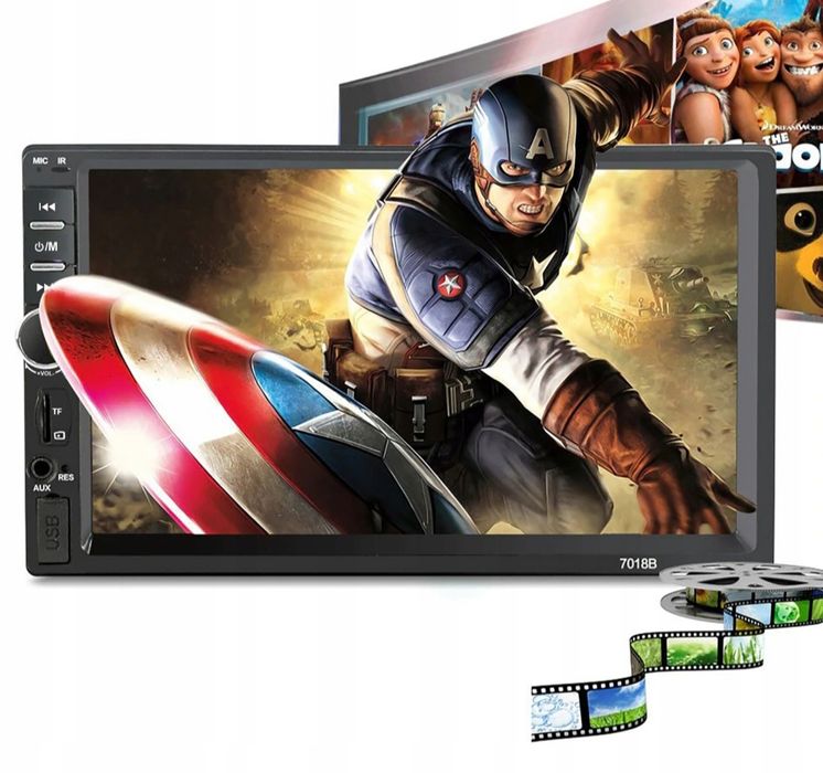 Vechtel Radio Samochodowe Bluetooth USB 2DIN Wyświetlacz 7"