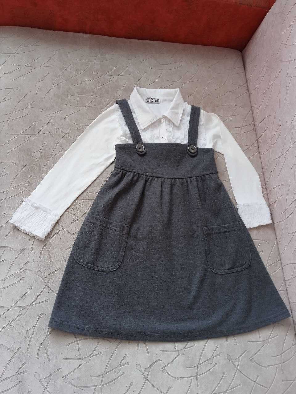 Сарафан шкільний Benetton сірий / школьная форма