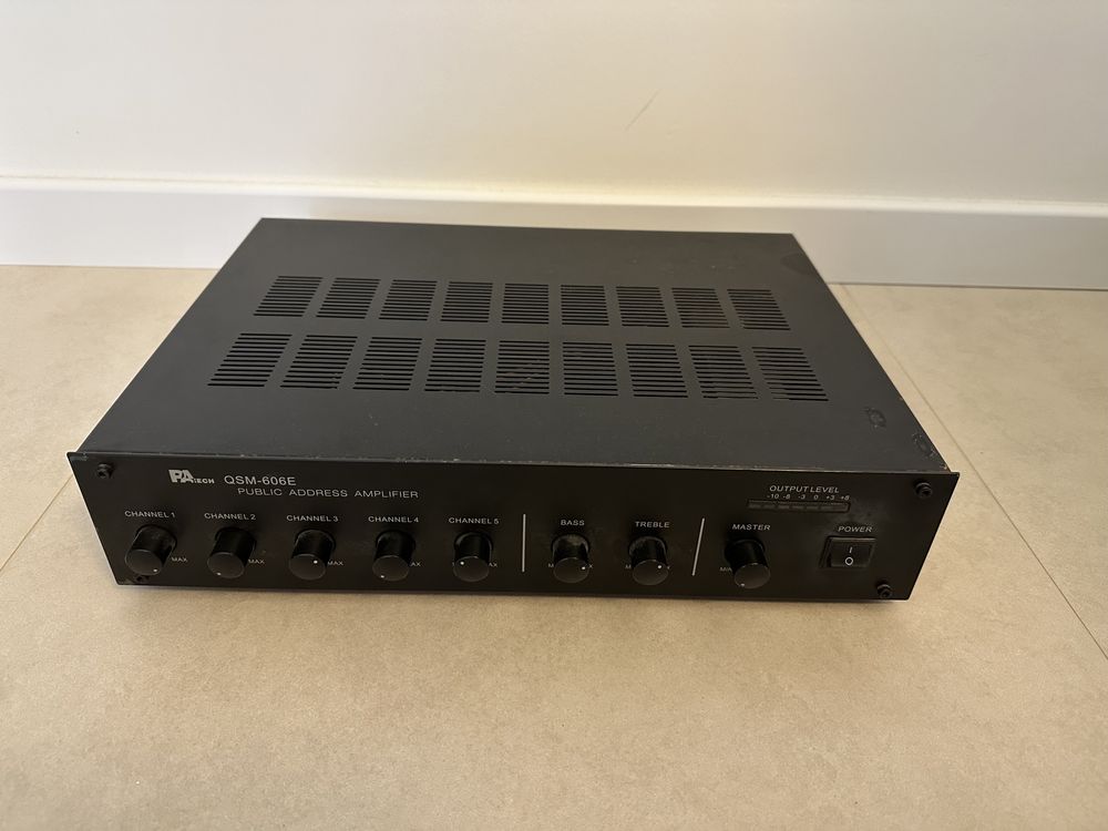 Wzmacniacz audio 100V/70V/8omów marki PA-Tech. Model QSM-606E.