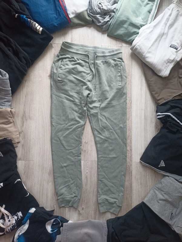 spodnie unisex dresowe khaki wygodne M