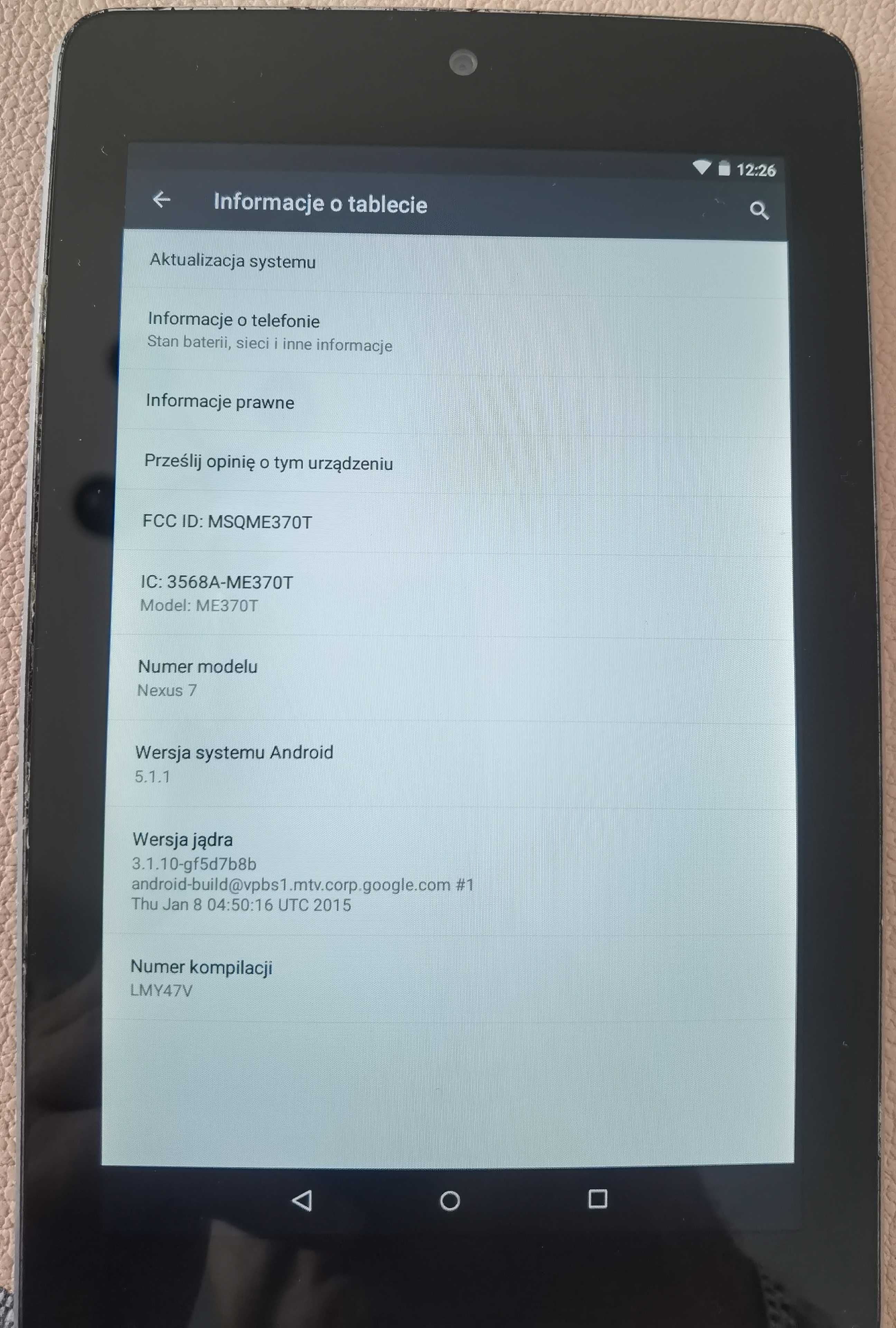 Tablet Asus Google Nexus 7 2012 ME370T