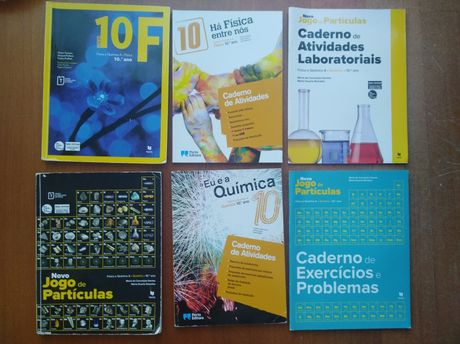 Livros Fisica e Quimica 10° 10F + Jogo de partículas Texto Editores