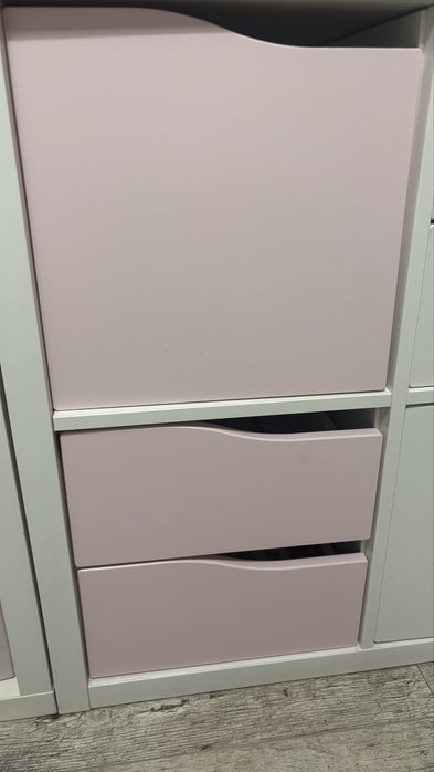 Wklady Ikea Kallax jasno różowe