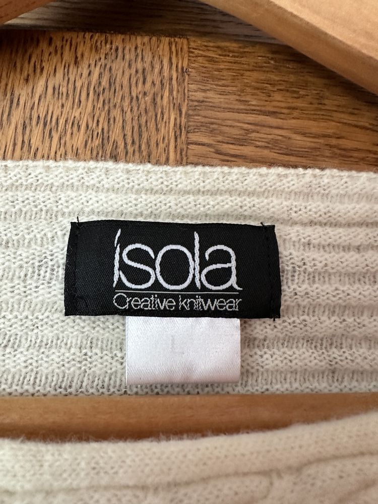Sweter kremowy Isola L/40 wełniany