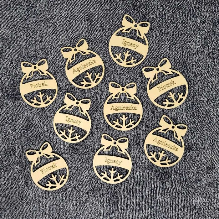 Personalizowana bombka z grawerem imienia 60mm